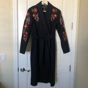 ted baker embroidered coat